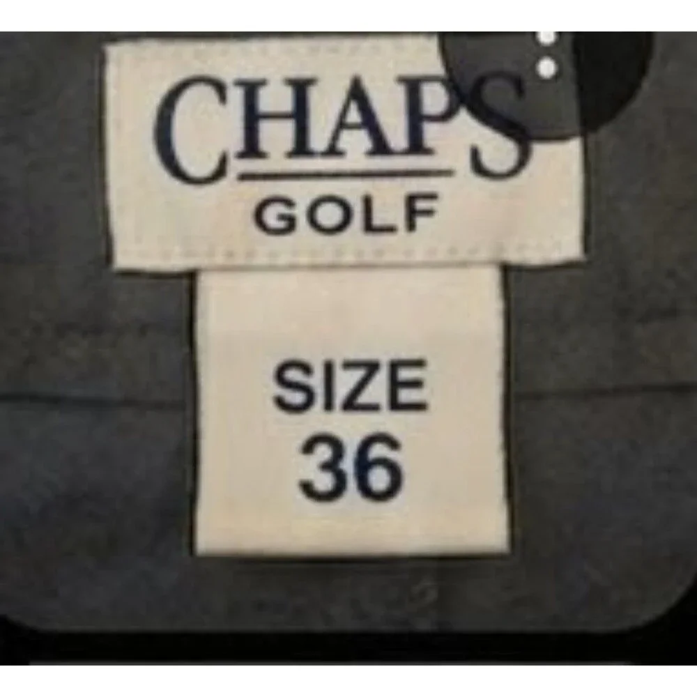 ​CHAPS GOLF MEN SHORTS SZ 36 BLACK PERFORMANCE STRETCH FLAT FRONT COMFORT WAIST
